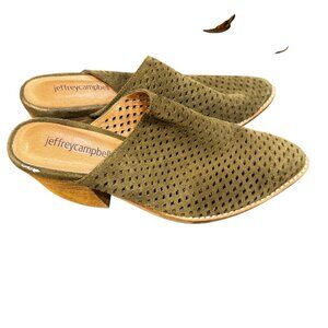 JEFFREY CAMPBELL Suede Perforated Mules